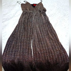 Gorgeous black and gold full length romper